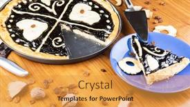  Presentation with traditional - Colorful presentation enhanced with czech-regional-traditional-hand backdrop and a gold colored foreground