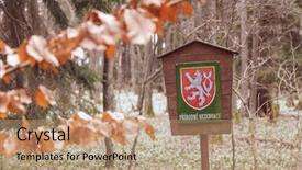  Presentation with natur e - Audience pleasing presentation theme consisting of czech republic board natur reserve backdrop and a coral colored foreground