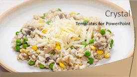  Presentation with peas - Slide deck consisting of czech-style-risotto-with-corn background and a  colored foreground