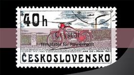  Presentation with czechoslovakia - Audience pleasing presentation theme consisting of czechoslovakia-circa-1975-a-stamp backdrop and a coral colored foreground