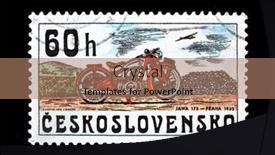  Presentation with czechoslovakia - Presentation theme enhanced with czechoslovakia-circa-1975-a-stamp background and a coral colored foreground