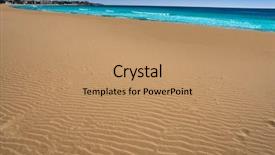  Presentation with southern beach grass - Audience pleasing presentation design consisting of d - platja prat d'en fores beach backdrop and a coral colored foreground