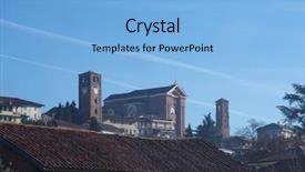  Presentation with view of rotterdam city - Theme with d - view of the city background and a  colored foreground