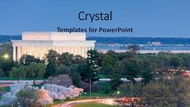  Presentation with lincoln - Presentation design having washington d c at lincoln background and a teal colored foreground