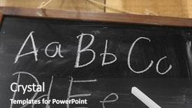  Presentation with chalk board - Cool new PPT theme with d e - chalk board written a b backdrop and a dark gray colored foreground