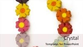  Presentation with patterns - Slides with d letter made of sweet floral patterns background and a lemonade colored foreground