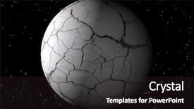  Presentation with cracked - Cool new slides with 3-d globe with cracked dried ground surface backdrop and a wine colored foreground