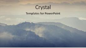  Presentation with rainy day - PPT theme having da lat - beautiful mountain landscape at rainy background and a mint green colored foreground