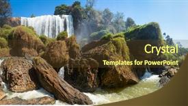  Presentation with vietnam - Presentation consisting of da lat - panoramic shot of elephant waterfall background and a tawny brown colored foreground