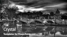  Presentation with beautiful mountains river lake sky nature - Presentation theme featuring vinci - beautiful river scene from rome background and a dark gray colored foreground
