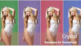  Presentation with sexy girl - Presentation theme consisting of dace - collage of a beautiful background and a coral colored foreground