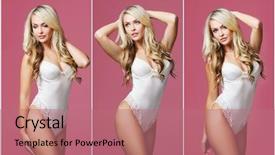  Presentation with collage - Audience pleasing PPT theme consisting of dace - collage of a beautiful backdrop and a coral colored foreground