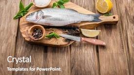  Presentation with graphite - Beautiful slide deck featuring dace - seabass fish on the graphite backdrop and a violet colored foreground