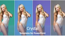  Presentation with group of three young girl - Presentation theme consisting of dace - young sporty and fit girl background and a teal colored foreground