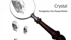  Presentation with fingerprints - Colorful PPT theme enhanced with dactyloscopy - fingerprints backdrop and a white colored foreground
