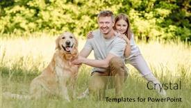  Presentation with play - Presentation theme having dad-and-his-daugter-play background and a yellow colored foreground