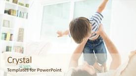  Presentation with ondes son - Theme enhanced with dad and son at home background and a cream colored foreground