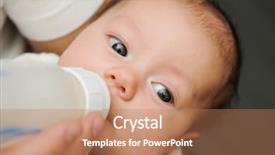  Presentation with baby feeding products - PPT layouts enhanced with electric guitar background and a dark gray colored foreground