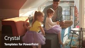  Presentation with atmosphere - Beautiful PPT layouts featuring dad-is-playing backdrop and a wine colored foreground