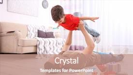  Presentation with home - PPT layouts having dad s - young man playing with his background and a  colored foreground