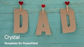  Presentation with no bullying text - Audience pleasing slide deck consisting of dad text with cloth pegs backdrop and a seafoam green colored foreground