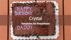  Presentation with cake - Audience pleasing PPT theme consisting of daddy's birth day cake backdrop and a  colored foreground