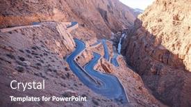  Presentation with morocco - Presentation design consisting of dades-gorges-famous-road background and a gray colored foreground
