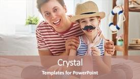  Presentation with togetherness - Colorful presentation theme enhanced with dads tie - funny time happy father's day backdrop and a coral colored foreground