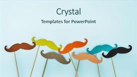  Presentation with multicolor - PPT layouts having dads tie - happy father's day multicolor paper background and a sky blue colored foreground