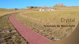  Presentation with trial - Presentation theme having daemonelix-trial-and-scenic-buttes background and a coral colored foreground