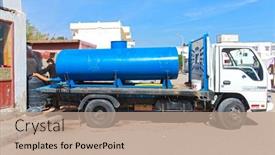  Presentation with pouring water - Presentation design enhanced with dahab-egypt-january-28-2011 background and a coral colored foreground