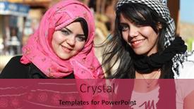  Presentation with muslim women - Beautiful presentation theme featuring dahab-egypt-january-30-2011 backdrop and a red colored foreground