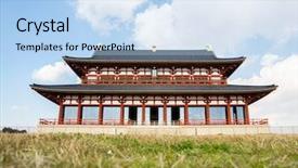  Presentation with heritage - Slides having heijo palace in nara japan background and a light blue colored foreground