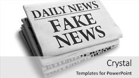  Presentation with fake news - Colorful PPT layouts enhanced with daily news newspaper headline reading backdrop and a light gray colored foreground