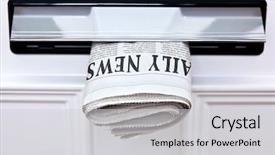  Presentation with newspaper - Cool new PPT layouts with daily newspaper sticking backdrop and a light gray colored foreground