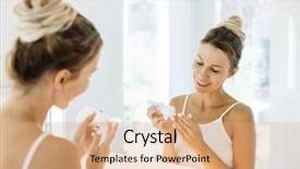  Presentation with daily routine - Audience pleasing presentation consisting of daily shower making everyday backdrop and a coral colored foreground