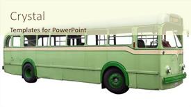  Presentation with daimler - Presentation theme having daimler-freeline-bus-isolated background and a  colored foreground