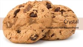  Presentation with chocolate chip cookies - Beautiful theme featuring dainty - chocolate chip cookies isolated backdrop and a gold colored foreground