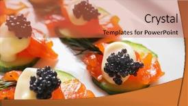  Presentation with nurse black children - Colorful PPT layouts enhanced with dainty - delicious canapes with black caviar backdrop and a coral colored foreground