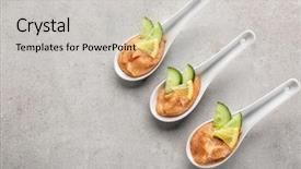  Presentation with caviar - Audience pleasing slide deck consisting of dainty - spoons with codfish caviar backdrop and a light gray colored foreground