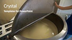  Presentation with dairy farm - Presentation design enhanced with dairy farm first stage - milk background and a coral colored foreground