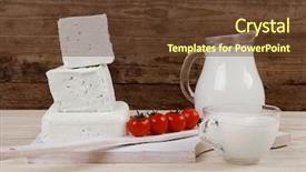  Presentation with white healthy food - Amazing theme having dairy food fresh white greek backdrop and a tawny brown colored foreground