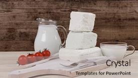  Presentation with dairy goat - Colorful PPT theme enhanced with dairy food fresh white greek backdrop and a  colored foreground