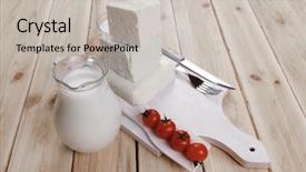  Presentation with dairy goat - Cool new slide deck with dairy food fresh white greek backdrop and a  colored foreground