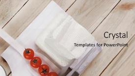  Presentation with dairy goat - Audience pleasing theme consisting of dairy food fresh white greek backdrop and a  colored foreground