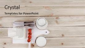  Presentation with white healthy food - Amazing theme having dairy food fresh white greek backdrop and a  colored foreground