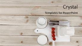  Presentation with white healthy food - Beautiful slides featuring dairy food fresh white greek backdrop and a  colored foreground