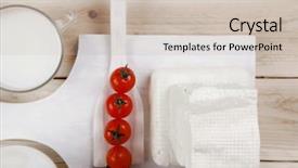  Presentation with white healthy food - Audience pleasing PPT layouts consisting of dairy food fresh white greek backdrop and a soft green colored foreground