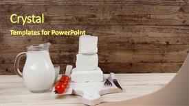  Presentation with dairy goat - PPT layouts enhanced with dairy food fresh white greek background and a tawny brown colored foreground