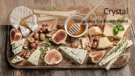  Presentation with dairy goat - Slide set featuring dairy goat - cheese plate served with wine background and a coral colored foreground